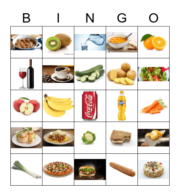 eten en drinken Bingo Card