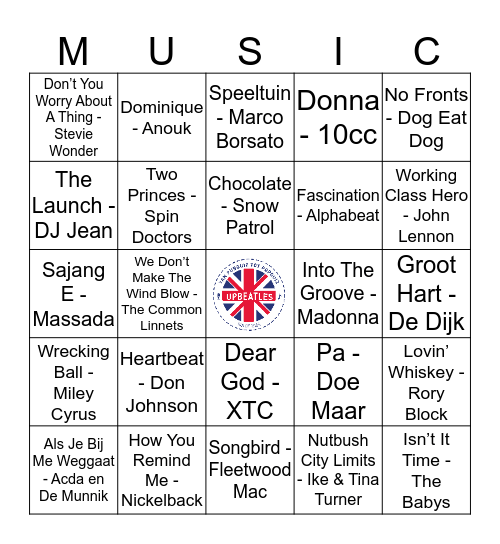 Kaart 16 Bingo Card