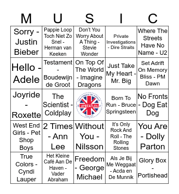 Kaart 19 Bingo Card