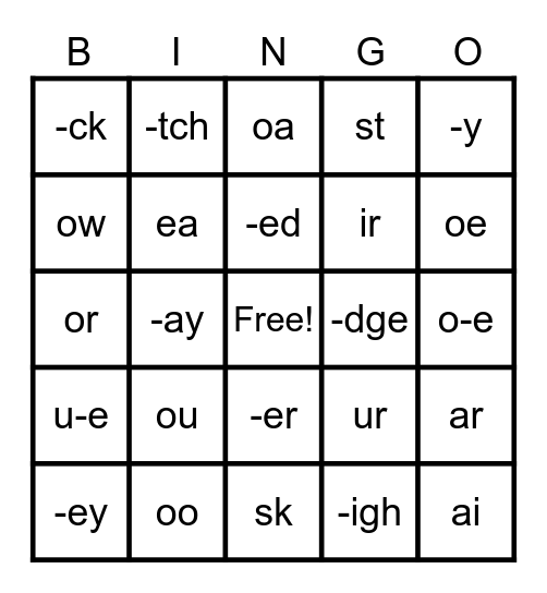 Jan. 6, 2023 Bingo Card