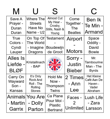 Kaart 20 Bingo Card
