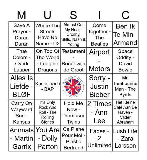 Kaart 20 Bingo Card