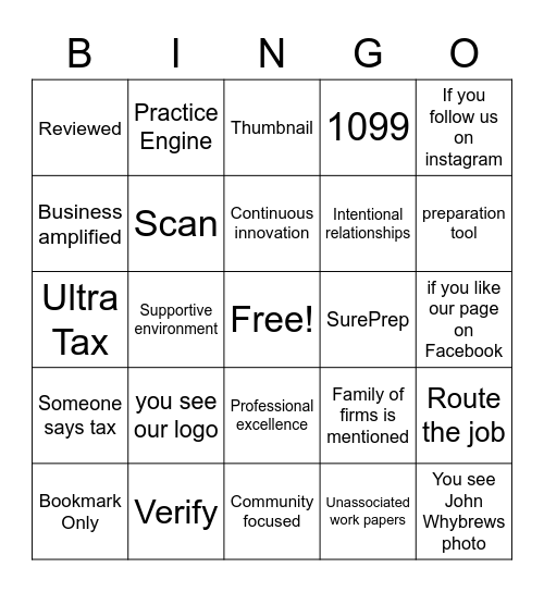 ATA Tax Bingo!10 Bingo Card
