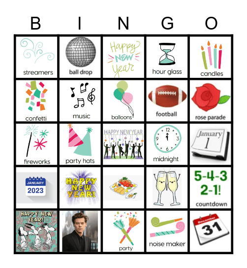 New Years BINGO Card