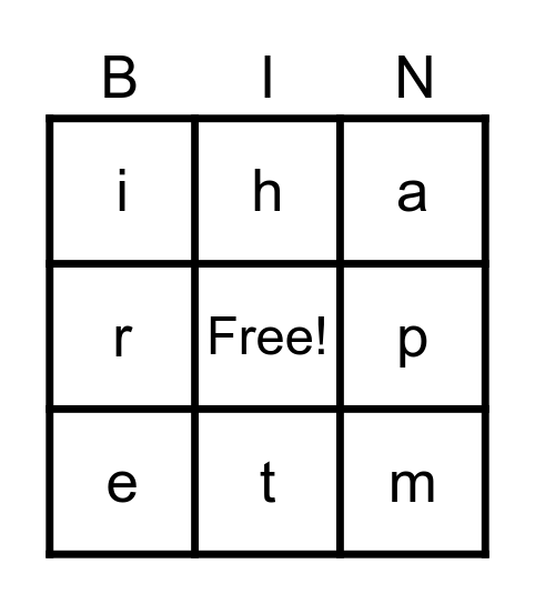Phonics Group 1 & 2 Bingo Card