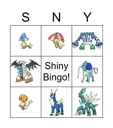 2023 Shiny Bingo Card