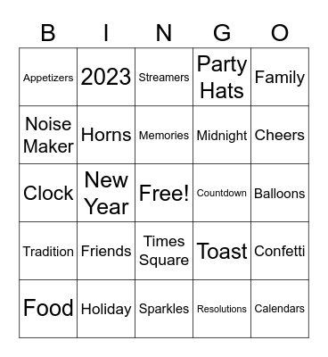 A New Year! Bingo Card