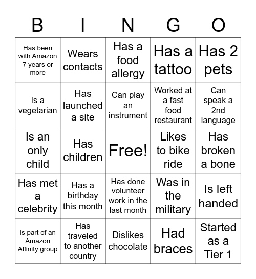 Bingo Card