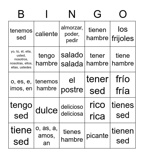 Capítulo 8: Segundo paso y extra Bingo Card