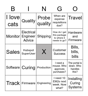 EXACT People Bingo Card