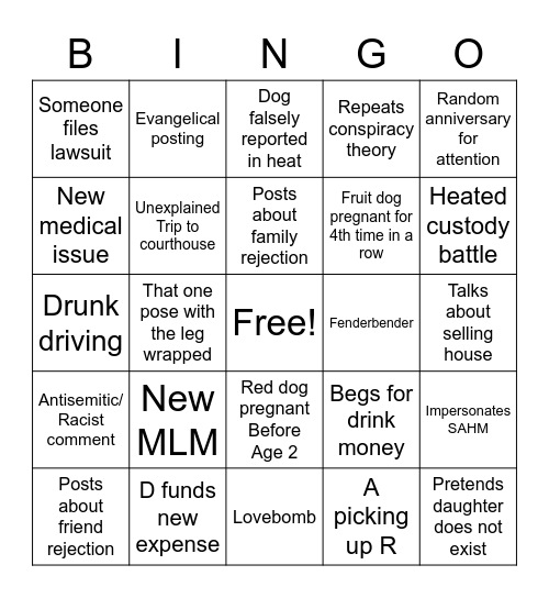 2023 KiwisAvengers Card Bingo Card