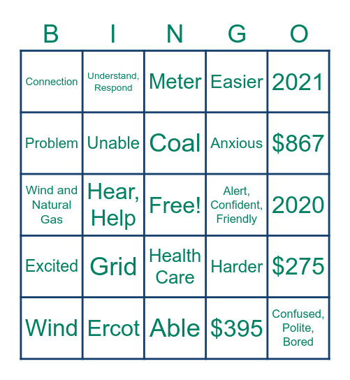 Day 4: Recap Bingo Card