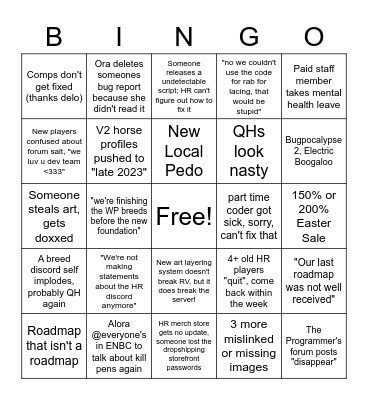HR Bingo 2023 Bingo Card