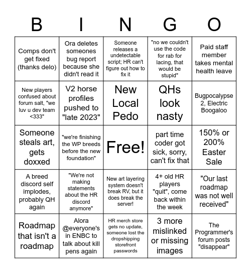 HR Bingo 2023 Bingo Card