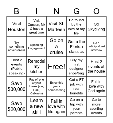 Bingo for 2023 Bingo Card