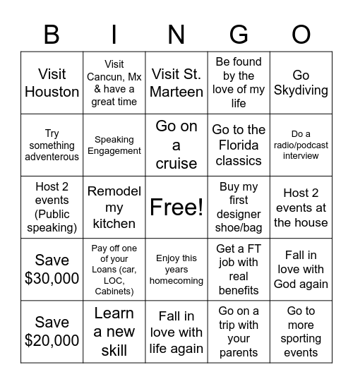 Bingo for 2023 Bingo Card