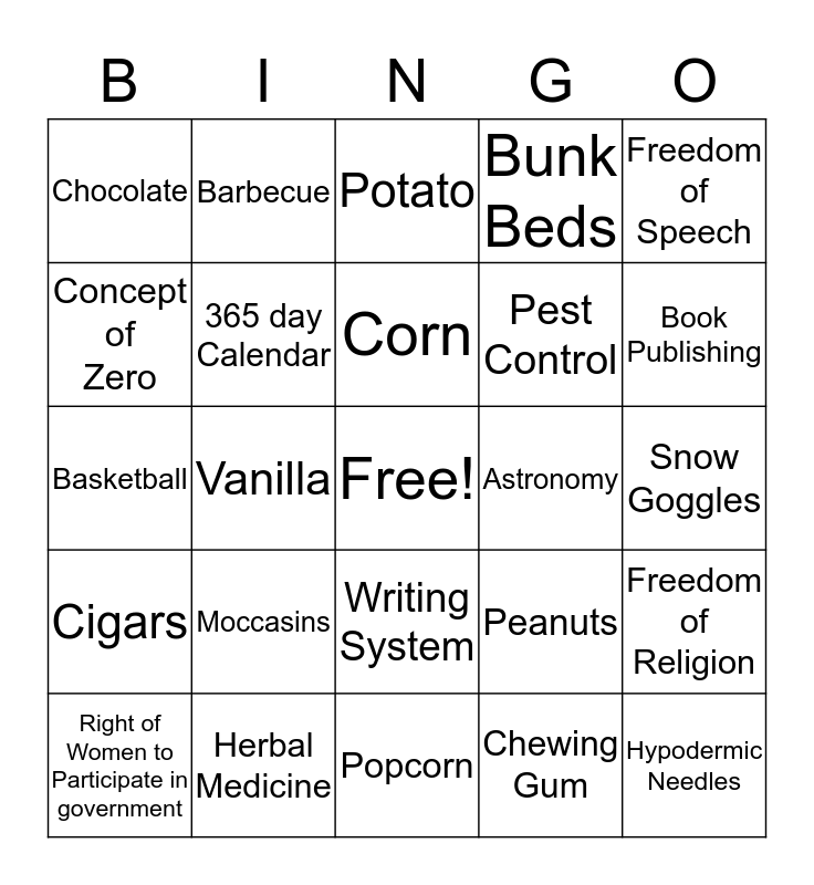 native-indian-words-and-inventions-bingo-card