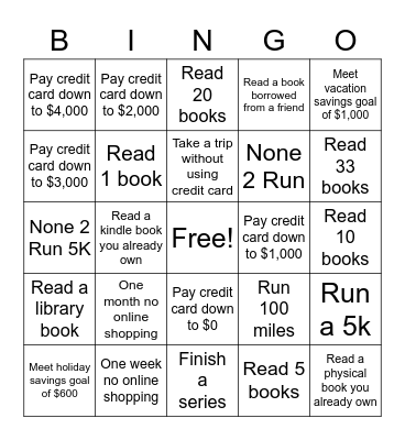 J’s 2023 Bingo Card