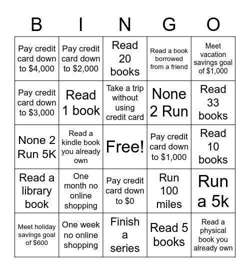 J’s 2023 Bingo Card