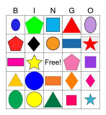 Shapes Bingo Card