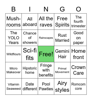 Pinterest Predicts 2023 Bingo Card