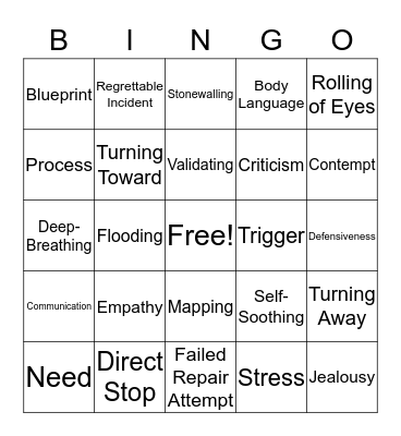 4 Horseman Bingo Card