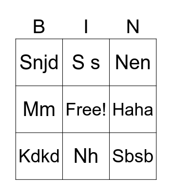 Div 6 Party Bingo Card