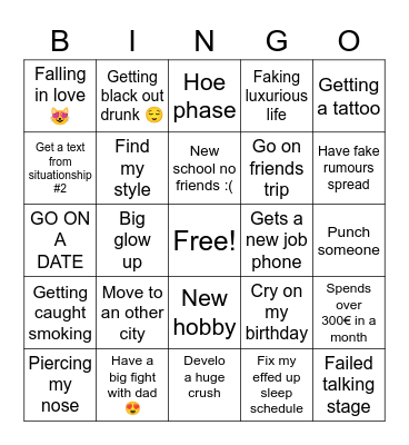 2023 bingo Card