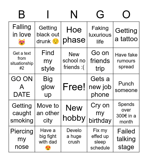 2023 bingo Card