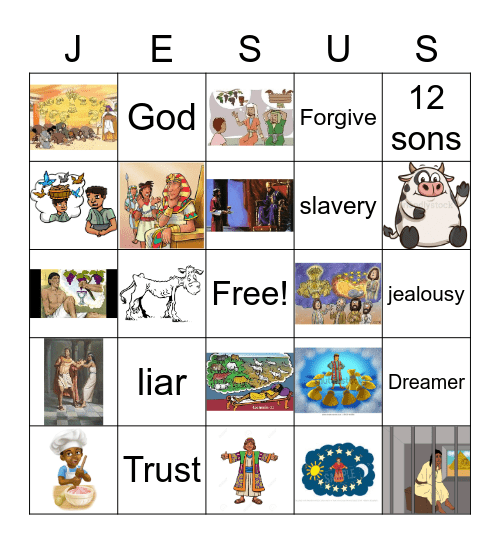 The Dreamer Bible Series Bingo Card