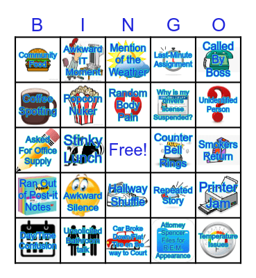 Clerkette Bingo Card