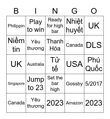 Chào xuân 2023 Bingo Card