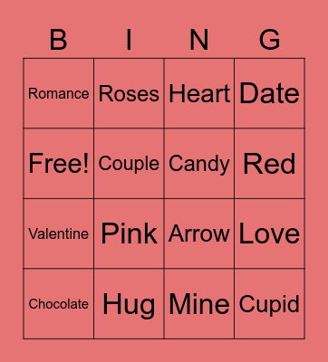 Valentine's Day Bingo Card