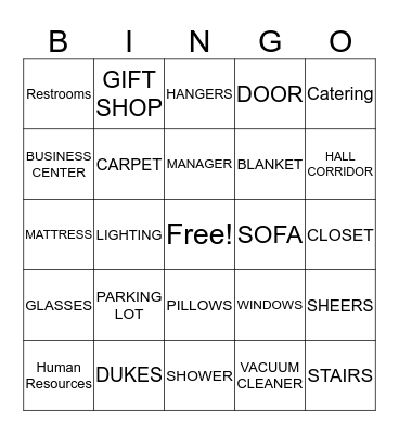 POP-UP BINGO Card