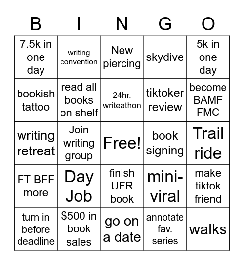 2023 Bingo Card