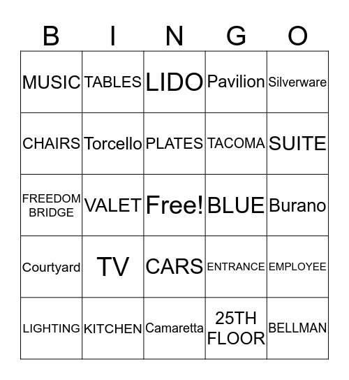 POP-UP BINGO Card