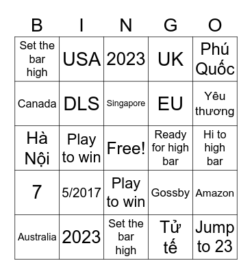 Chào xuân 2023 Bingo Card