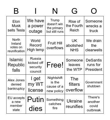 Ryan's BingNo Bingo Card