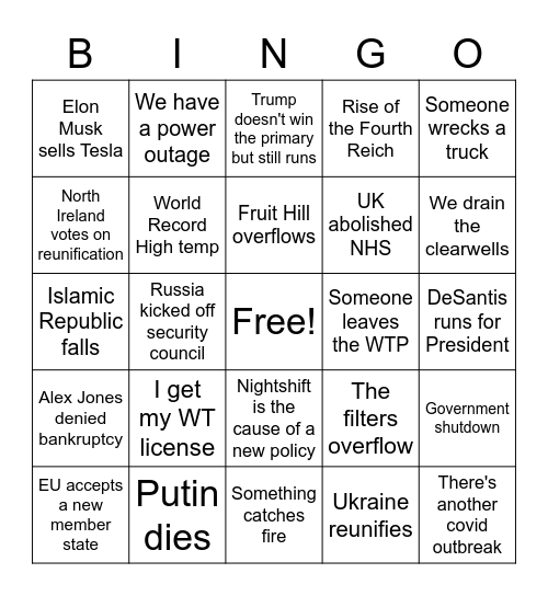 Ryan's BingNo Bingo Card