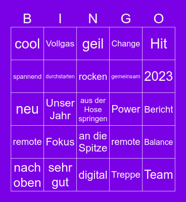 Diab Bingo Card