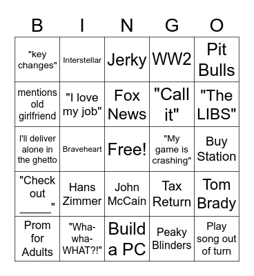KillerIdent1ty Bingo Card