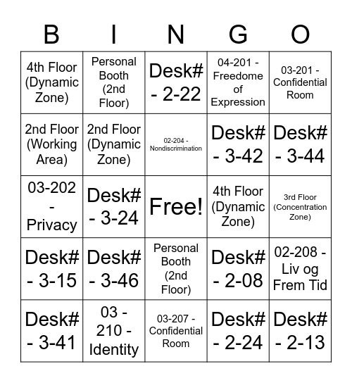 ReddBarna Bingo Card