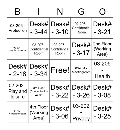 ReddBarna Bingo Card