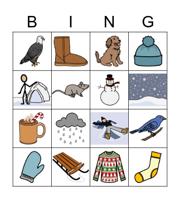 The Missing Mitten Mystery Bingo Card