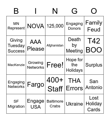 2022 LIRS DevMob BINGO Card