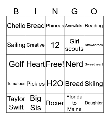 Happy Birthday Jaiden!!  Bingo Card