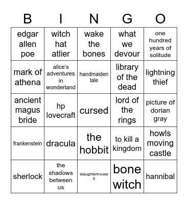 2023 reading bingo Card