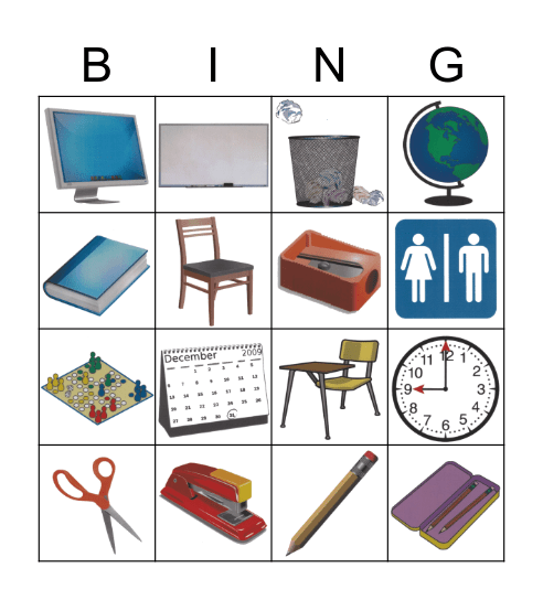 Stationary Bingo Card