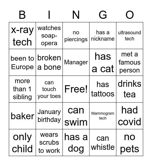 January Jammin' Bingo! Bingo Card