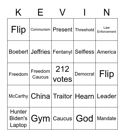 SpeakerBingo Card